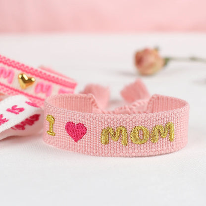 Cherished Mom Cotton Bracelet